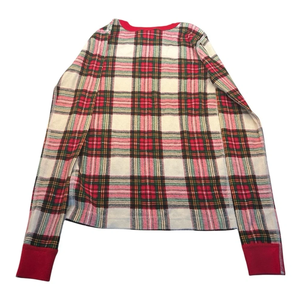Hanna Andersson Organic Cotton Red Plaid Pajama‎ Top TOP ONLY Size 150 / 12